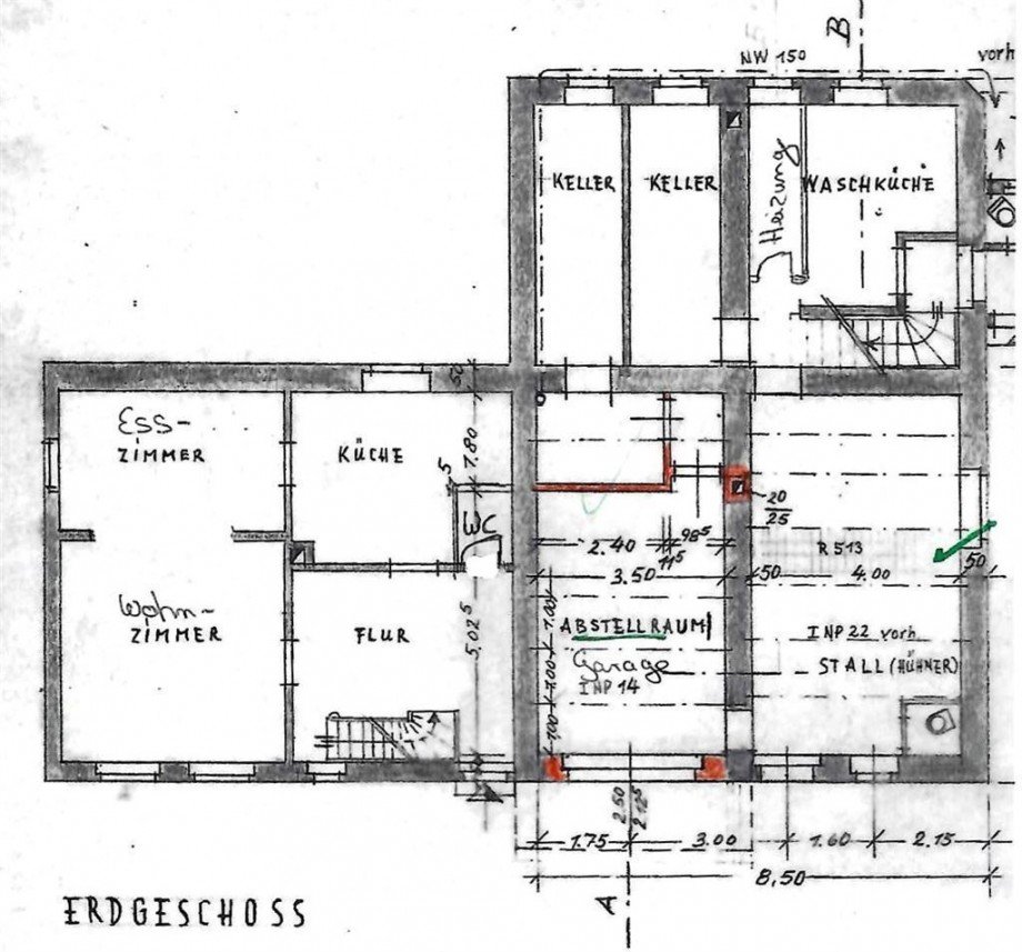 Erdgeschoss Haupthaus Einfamilienhaus Langenhahn , Westerw