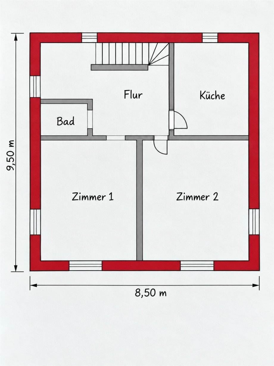 Grundriss Erdgeschoss Einfamilienhaus Oberneisen