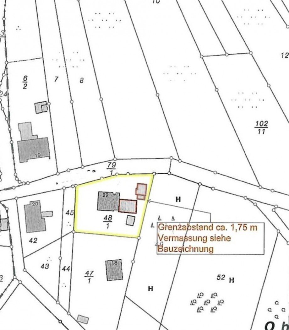 Lageplan Einfamilienhaus Bitzen b Wissen, Sieg